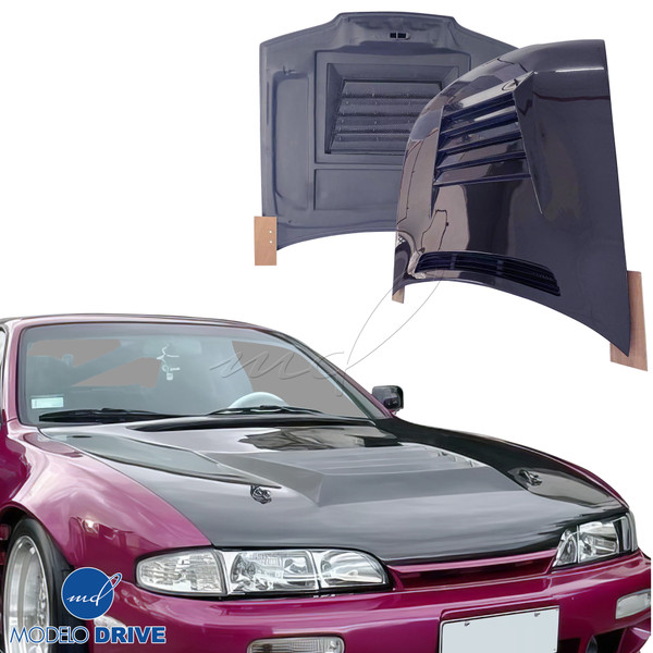 ModeloDrive Carbon Fiber DMA D1 Hood > Nissan 240SX S14 (Zenki) 1995-1996 - image 1
