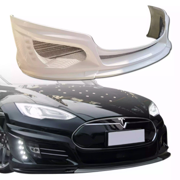 ModeloDrive FRP KKR Front Lip Valance > Tesla Model S 2012-2015 - image 1