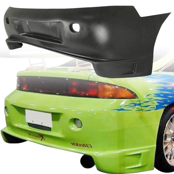 KBD Urethane Blits Style 1pc Rear Bumper > Eagle Talon 1997-1999