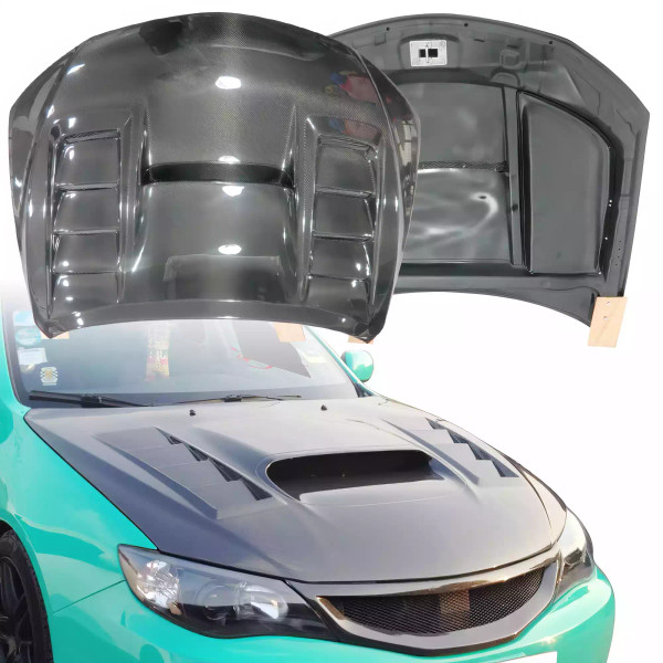 ModeloDrive Carbon Fiber VAR V2 Hood > Subaru WRX STi (GVB) 2011-2014 > 5dr Hatch - image 1