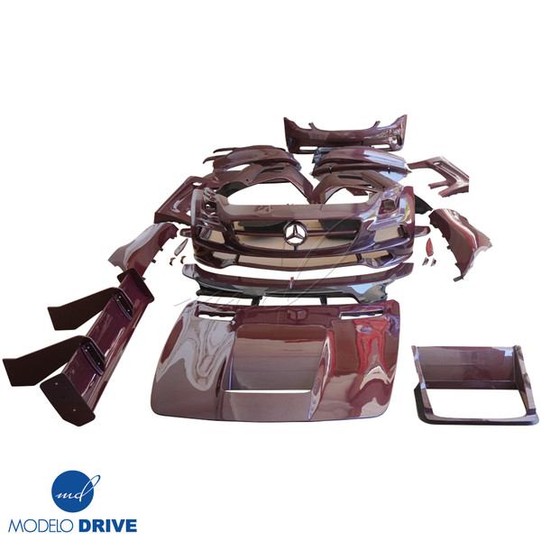 ModeloDrive Carbon Fiber BLK-GT Wide Body Kit w Wing > Mercedes-Benz SLS AMG (R197) 2011-2014 - image 1