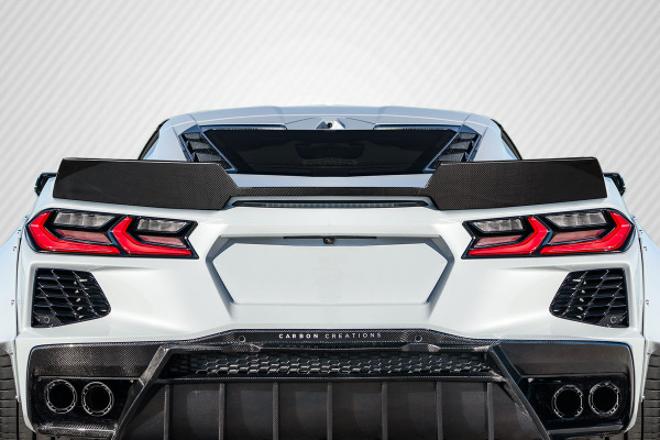 2020-2023 Chevrolet Corvette C8 Carbon Creations Gran Veloce Wicker Bill Rear Wing Spoiler 1 Piece