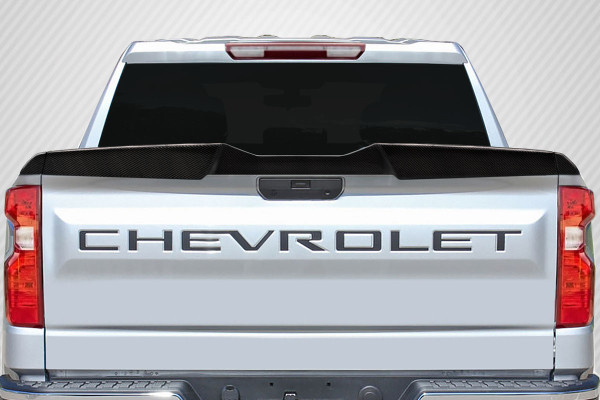 2019-2023 Chevrolet Silverado Carbon Creations Tornado Rear Tailgate Wing Spoiler 3 Pieces