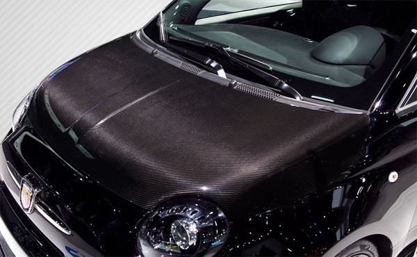 2012-2019 Fiat 500 Carbon Creations DriTech OEM Look Hood 1 Piece