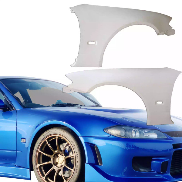 ModeloDrive FRP CWE GT Wide Body 30mm Fenders (front) > Nissan Silvia S15 1999-2002 - image 1