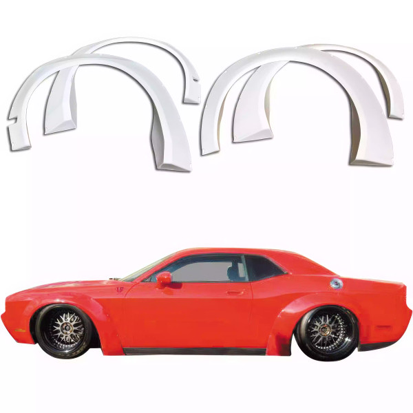 ModeloDrive FRP LBPE Wide Body Flares Set 4pc > Dodge Challenger 2008-2018 - image 1