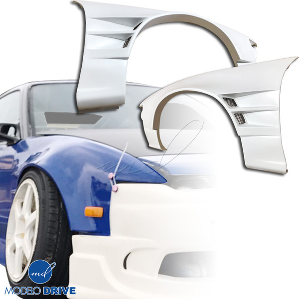 ModeloDrive FRP ORI t4 75mm Wide Body Fenders (front) > Nissan 240SX 1989-1994 > 2/3dr - image 1