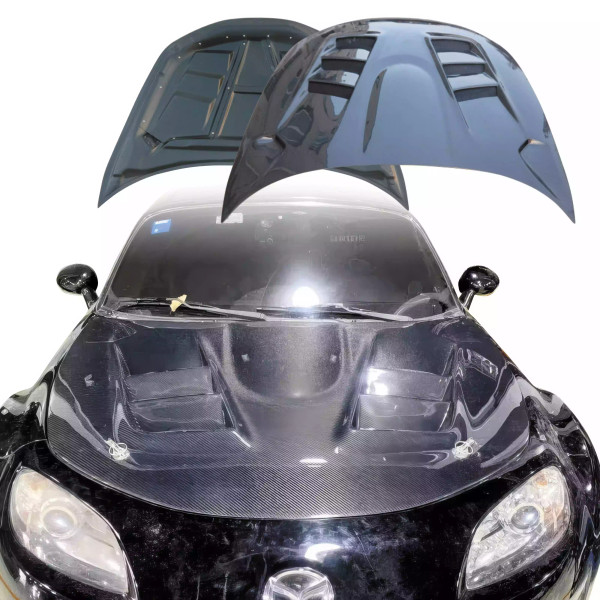 ModeloDrive Carbon Fiber RAME A9 Hood > Mazda Miata (NC) 2006-2015 - image 1