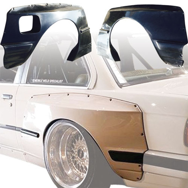 VSaero FRP TKYO Wide Body 75mm Fender Flares (rear) > BMW 3-Series 318i 325i E30 1984-1991> 2dr Coupe