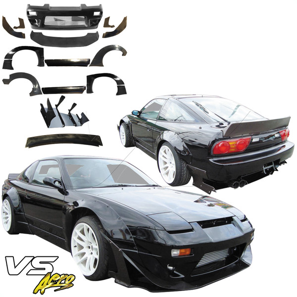 VSaero FRP TKYO v2 Wide Body Kit w Wing > Nissan 240SX 1989-1994 > 3dr Hatch - image 1