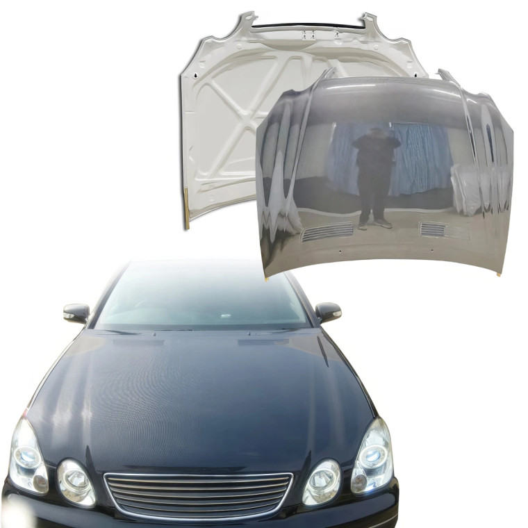 ModeloDrive Carbon Fiber KBRE Hood > Lexus GS300 1998-2005 - image 1