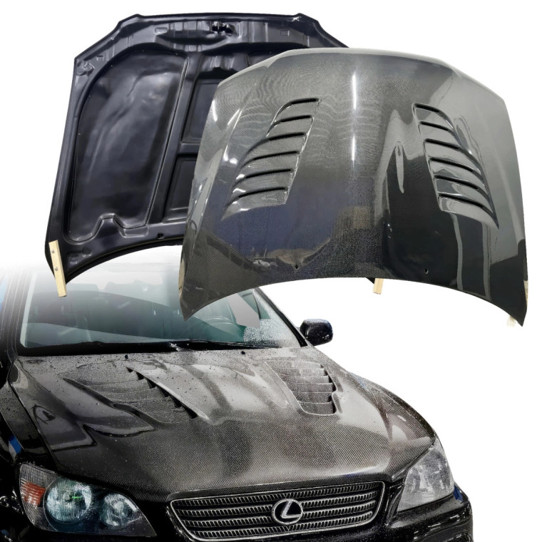 ModeloDrive Carbon Fiber CSPE Hood > Lexus IS300 2000-2005 - image 1