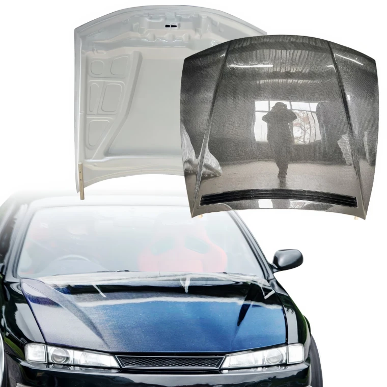 Carbon Fiber ORI v2 Hood > Nissan 240SX (S14) 1997-1998 - image 1