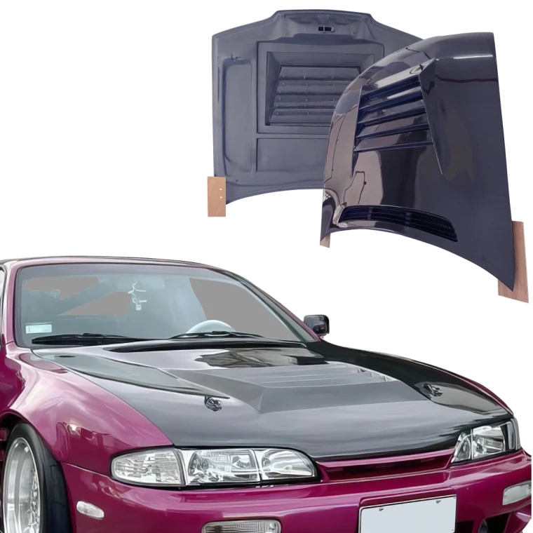 Carbon Fiber DMA D1 Hood > Nissan 240SX (S14) 1995-1996 - image 1