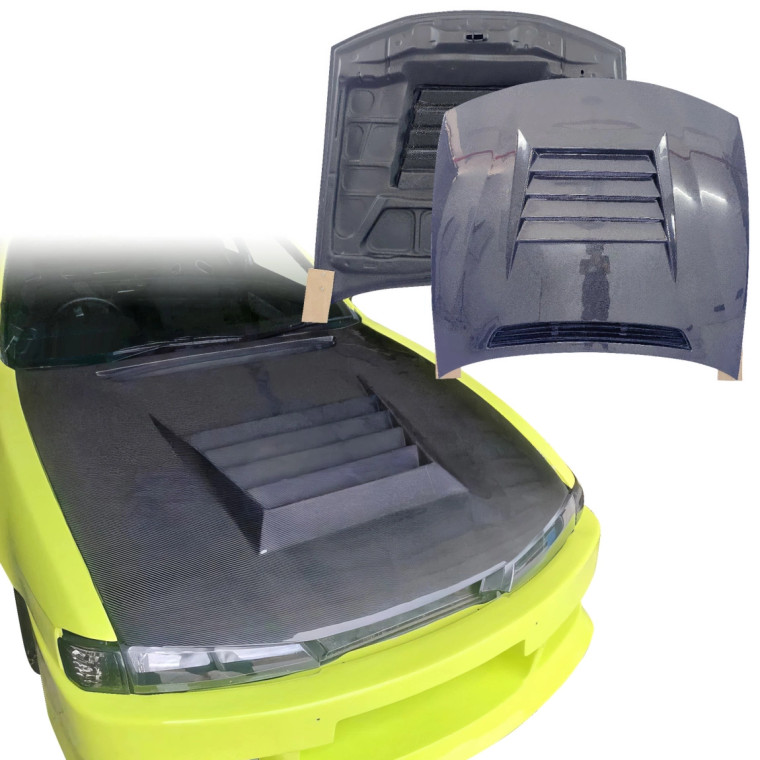 Carbon Fiber DMA D1 Hood > Nissan 240SX (S14) 1997 - 1998 - image 1