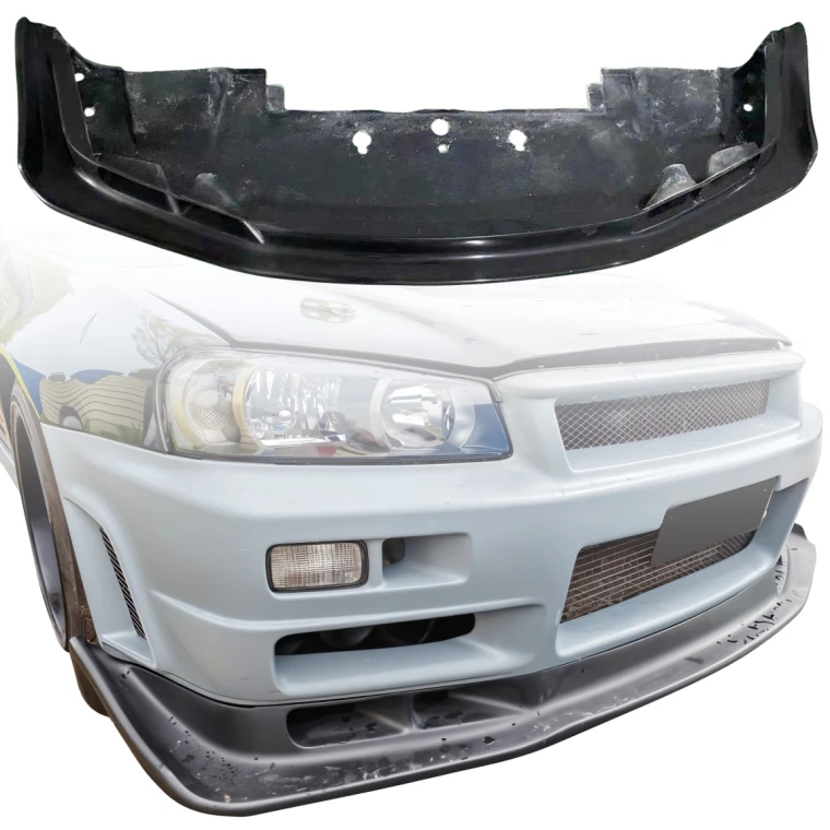 FRP ASEL Front Lip w Undertray > Nissan Skyline (R34) GTR 1999-2002 - image 1