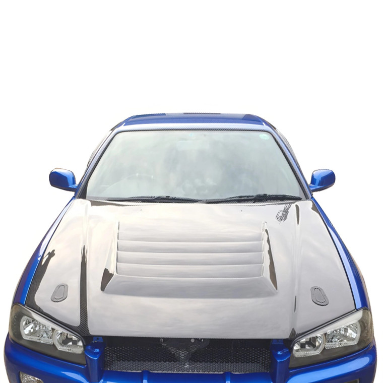 ModeloDrive Carbon Fiber NISM N1 Hood > Nissan Skyline (R34) GTR 1999-2004 - image 1