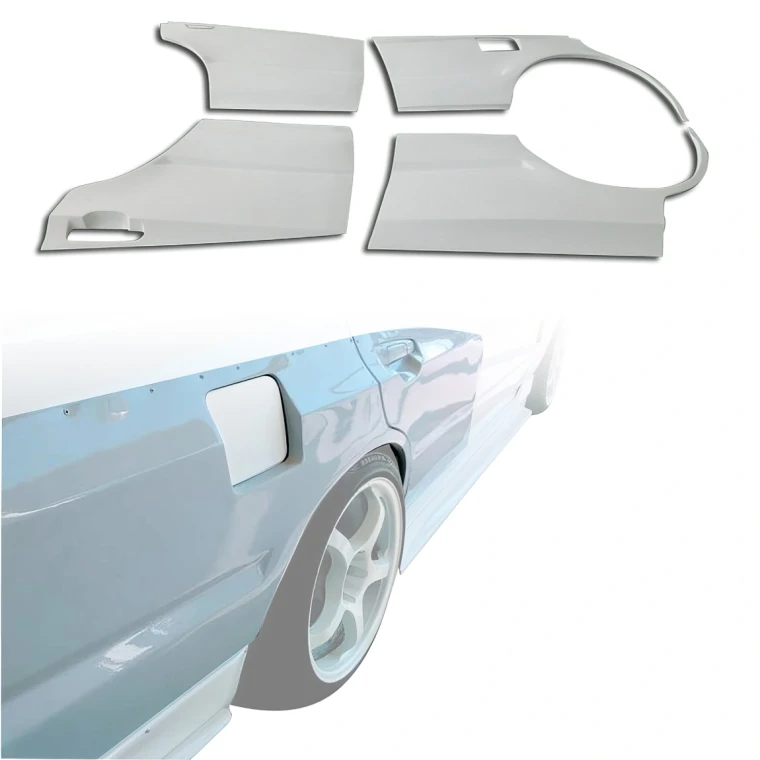 FRP URA Wide Body Fenders (rear) 4pc > Nissan Skyline (R34) GTT 1999-2002 > 4dr Sedan - image 1