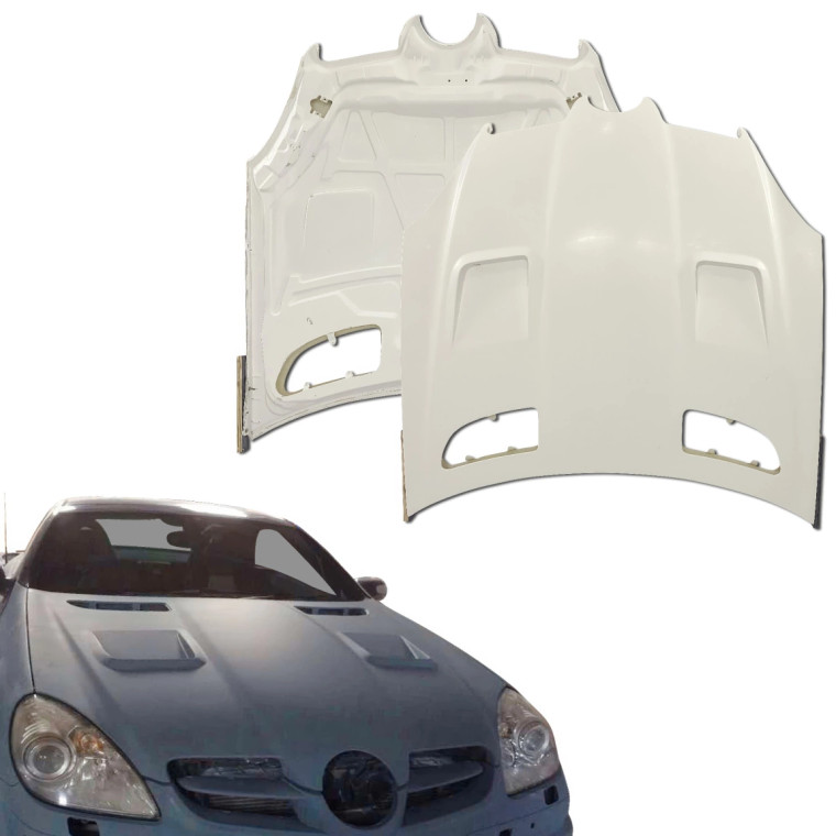 ModeloDrive FRP BLK Series Hood > Mercedes-Benz SLK (R171) 2005-2011 - image 1