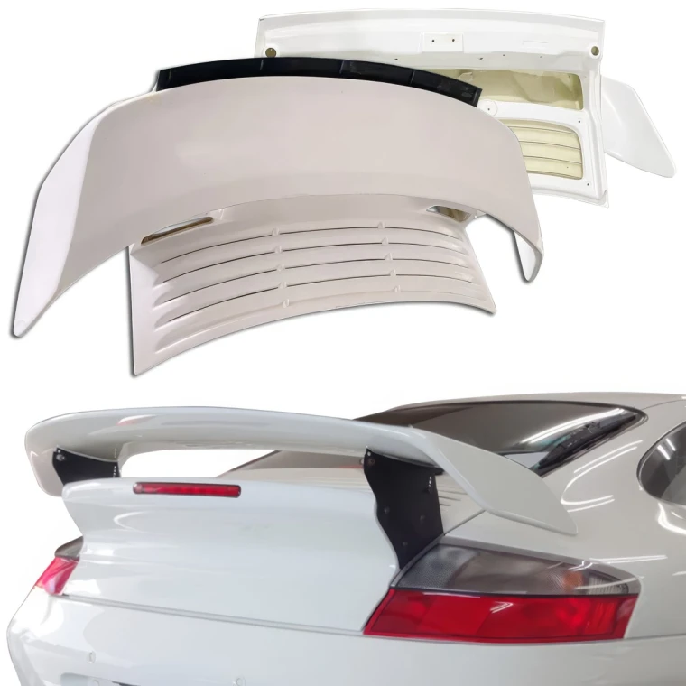 FRP TART GT Turbo-only Engine Lid Trunk w Wing w Flap > Porsche 911 (996) 1999-2001 - image 1
