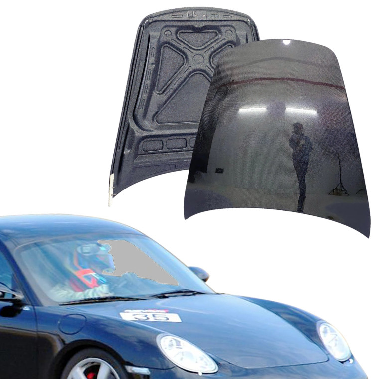 ModeloDrive Carbon Fiber OER Hood Frunk (front) > Porsche Cayman (987) 2006-2012 - image 1
