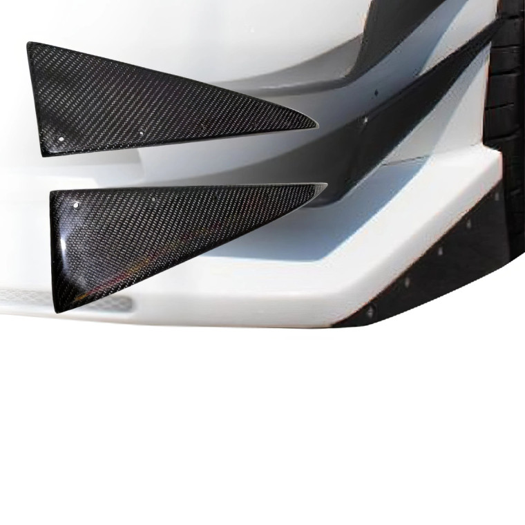 ModeloDrive Carbon Fiber VOLT Triangle Bumper Trim > Mitsubishi Evolution EVO8 EVO9 2003-2006 - image 1