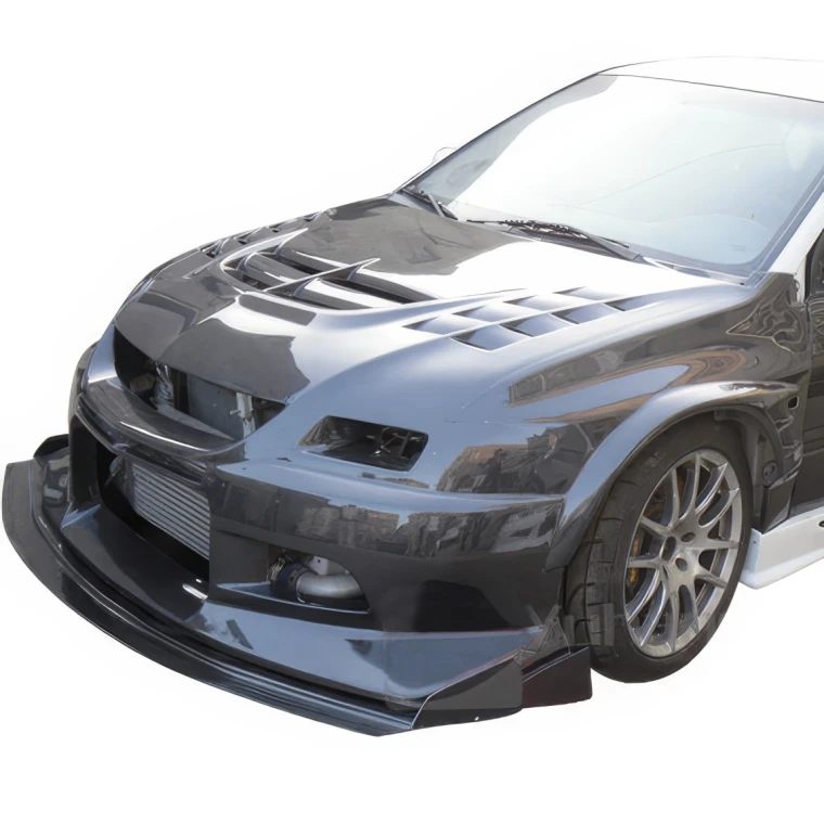 Carbon Fiber VOLT Race Clam Shell (front) > Mitsubishi Evolution EVO8 EVO9 2003-2006 - image 1