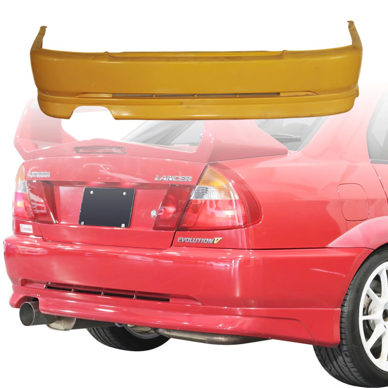 FRP EVO5 Rear Bumper > Mitsubishi Evolution EVO5 EVO6 1998-2001 - image 1