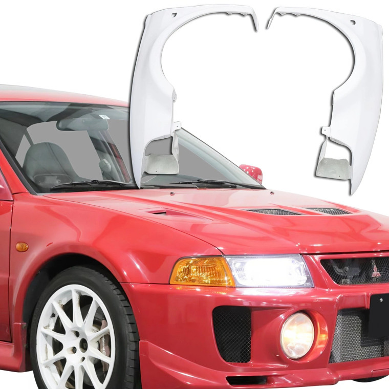 ModeloDrive FRP EVO5 Wide Body Fenders (front) > Mitsubishi Evolution EVO5 EVO6 1998-2001 - image 1