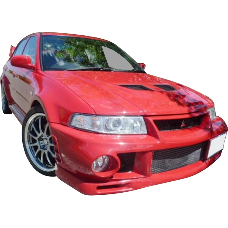 FRP EVO6 Wide Body Front Bumper > Mitsubishi Evolution EVO5 EVO6 1998-2001 - image 1