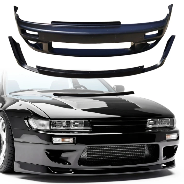FRP TKYO v3 Wide Body Front Bumper 3pc > Nissan Silvia (S13) 1989-1994 > 2/3dr - image 1