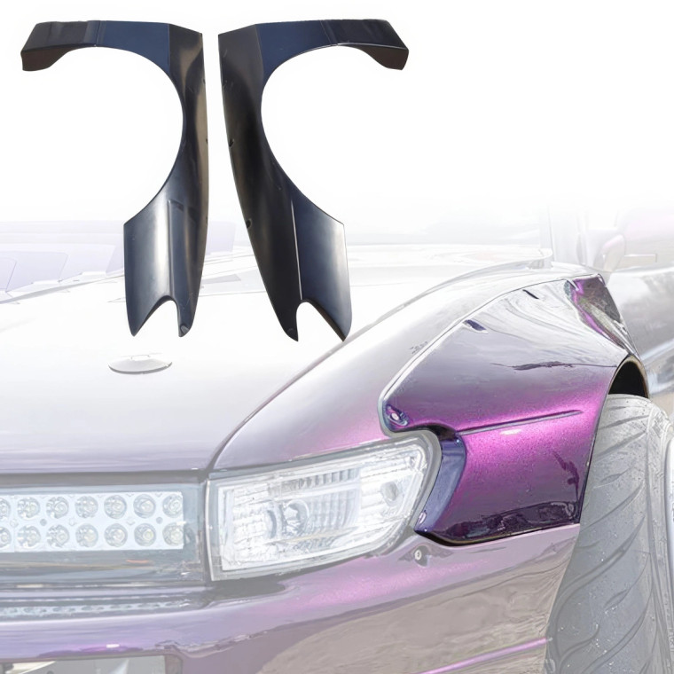 VSaero FRP TKYO v3 Wide Body Fender Flares (front) 40mm > Nissan Silvia (S13) 1989-1994 > 2/3dr - image 1