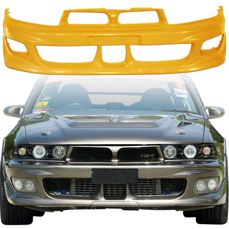 FRP VR4 Type-5 Front Bumper > Mitsubishi Galant 2000-2003 - image 1
