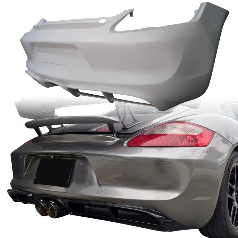 ModeloDrive FRP GT4 Rear Bumper > Porsche Cayman (987) 2006-2008 - image 1