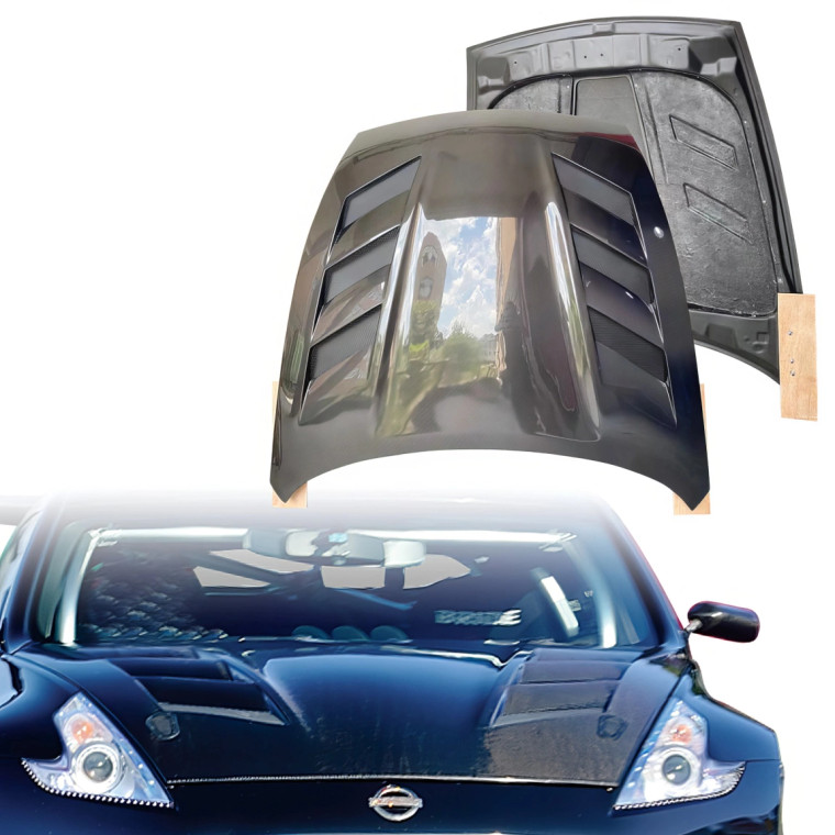 ModeloDrive Carbon Fiber AMU Hood > Nissan 370Z (Z34) 2009-2020 - image 1