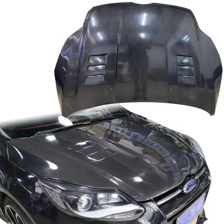 Carbon Fiber KR Vented Hood > Ford Focus 2012-2014 - image 1