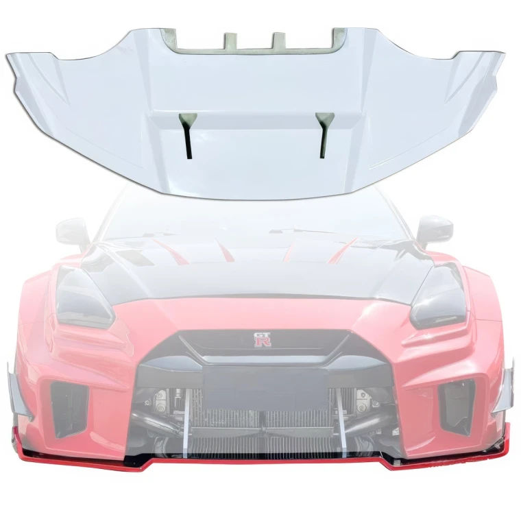 FRP LBPE SE Wide Body Front Splitter > Nissan GT-R GTR (R35) 2009-2016 - image 1