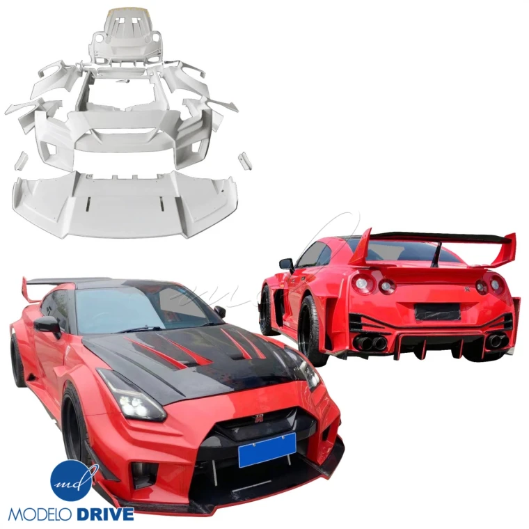 FRP LBPE SE Wide Body Kit w Wing > Nissan GT-R GTR (R35) 2009-2016 - image 1