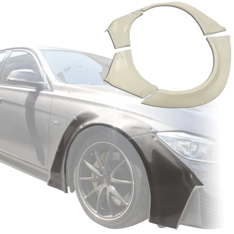 FRP VP Wide Body Flares (front) > BMW 3-Series (F30) 2012-2018 > 4dr Sedan - image 1