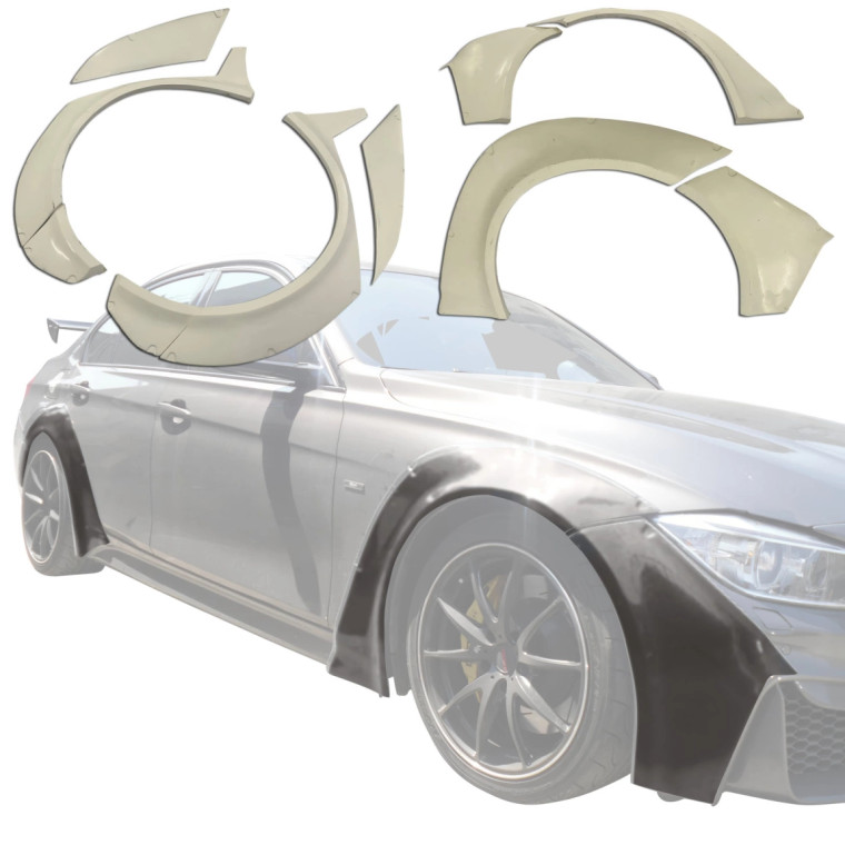 FRP VP Wide Body Flares Set > BMW 3-Series (F30) 2012-2018 > 4dr Sedan - image 1