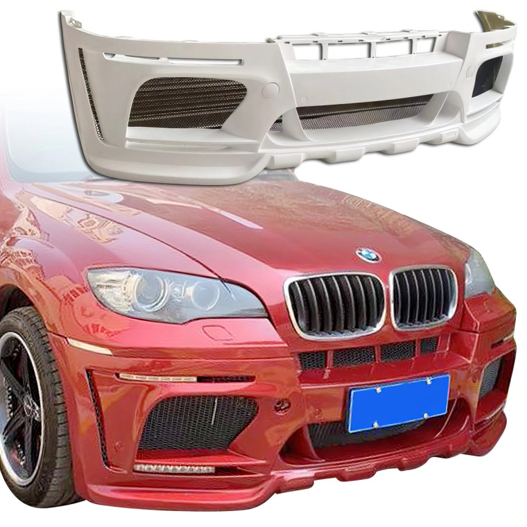 ModeloDrive FRP HAMA Wide Body Front Bumper > BMW X6 (E71) 2008-2014 - image 1