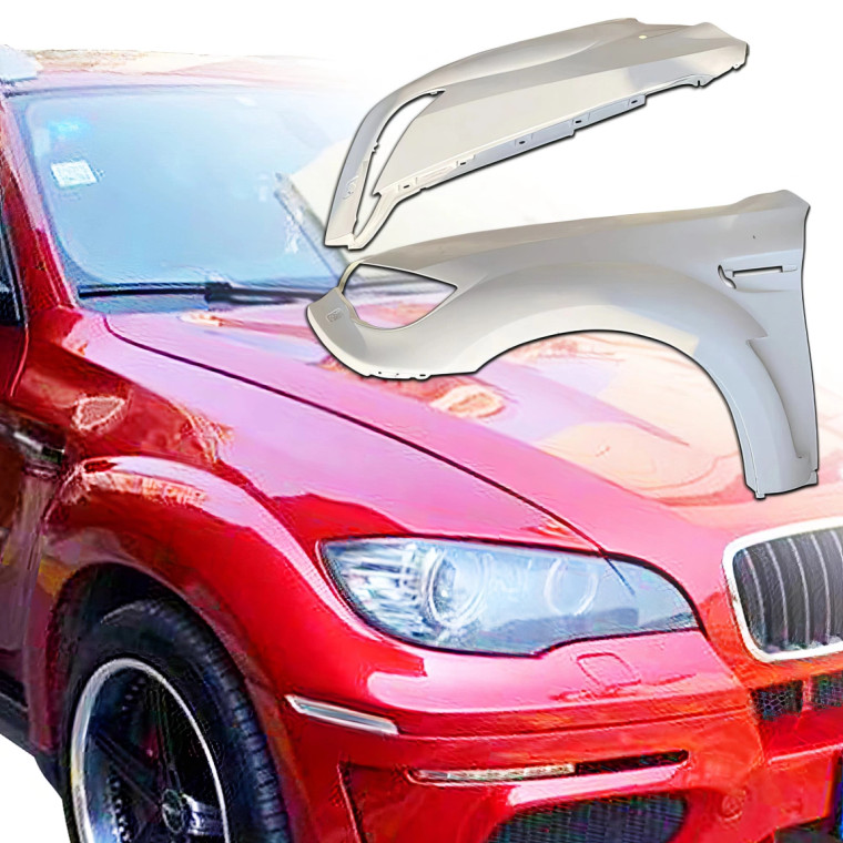 FRP HAMA Wide Body Fenders (front) 2pc > BMW X6 (E71) 2008-2014 - image 1