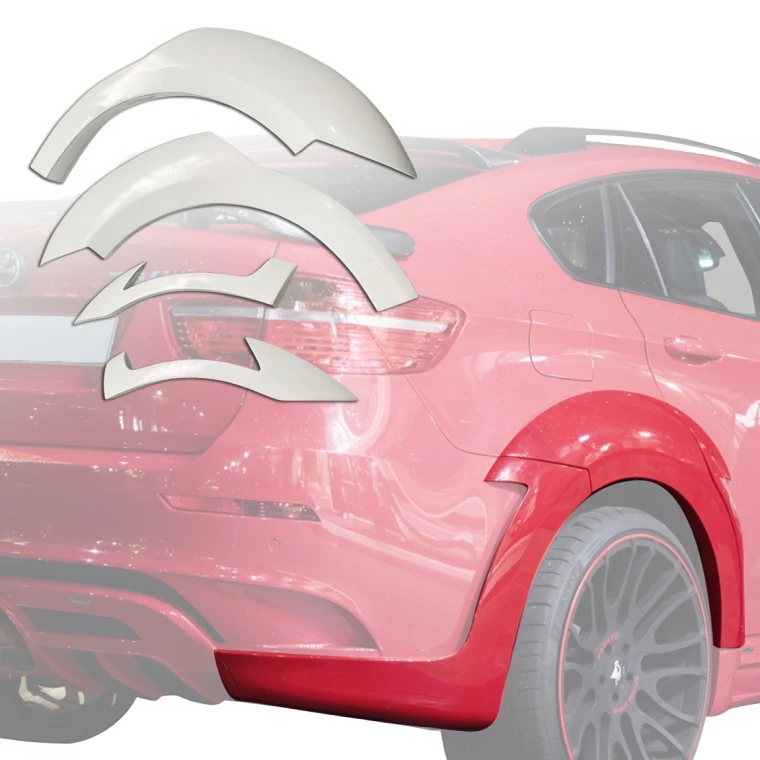 FRP HAMA Wide Body Fender Flares (rear) 6pc > BMW X6 (E71) 2008-2014 - image 1