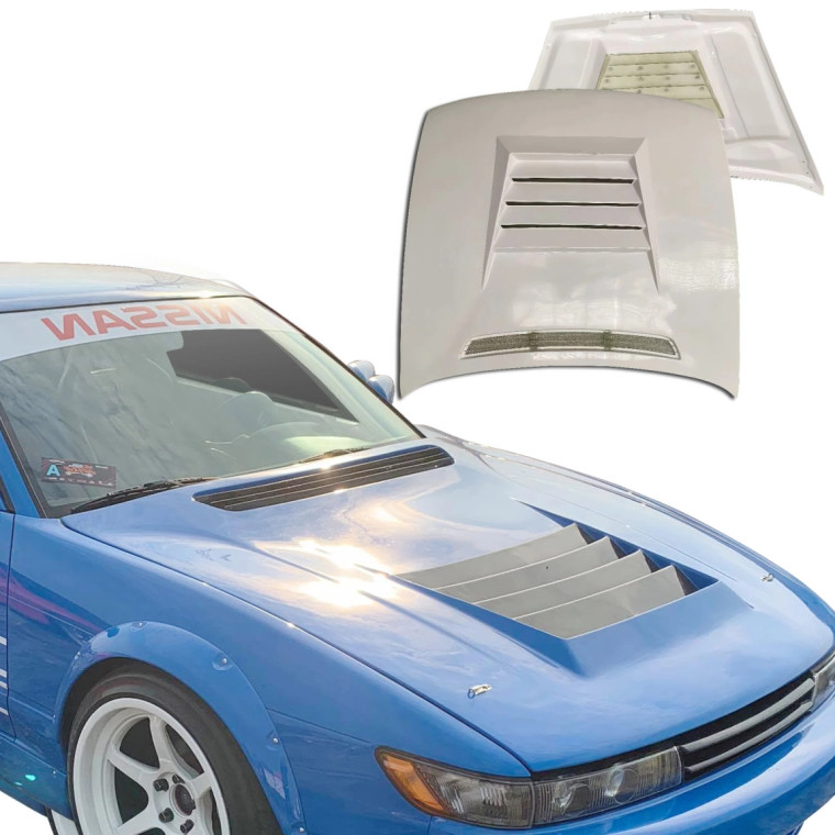 FRP DMA D1 Hood > Nissan Silvia (S13) 1989-1994 - image 1