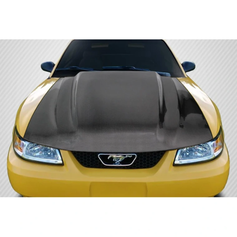 1999-2004 Ford Mustang Cowl Carbon Fiber Hood - image 1