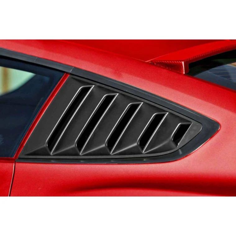 Ford Mustang 2015-2017 Louvered 2 Piece Polyurethane Window Scoops - image 1