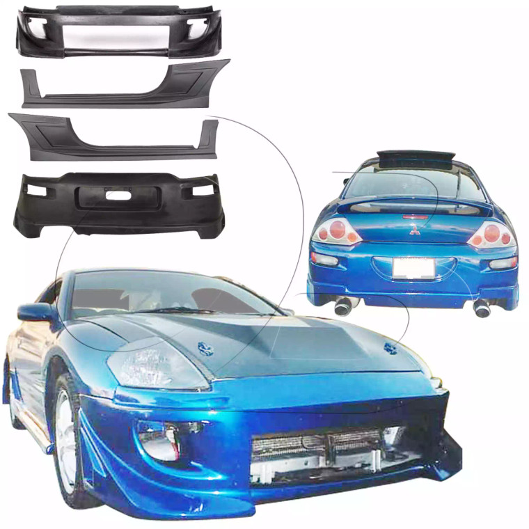 Mitsubishi Eclipse 2000-2005 Blits Style 4 Piece Polyurethane Full Body Kit - image 1