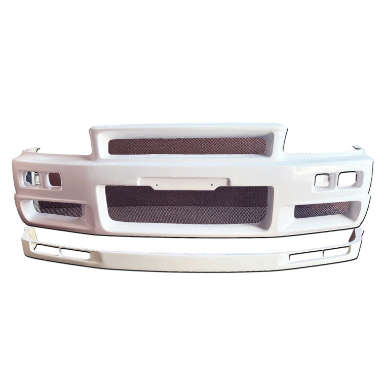 ModeloDrive FRP NISM S-Tune Z Integrated Front Bumper Lip Combo > Nissan Skyline (R34) GTT 1999-2004 > 2dr Coupe - image 1