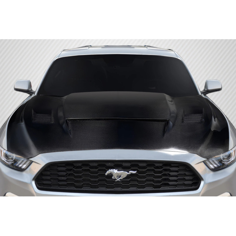 2015-2017 Ford Mustang Carbon Creations R Spec Hood - 1 Piece - image 1