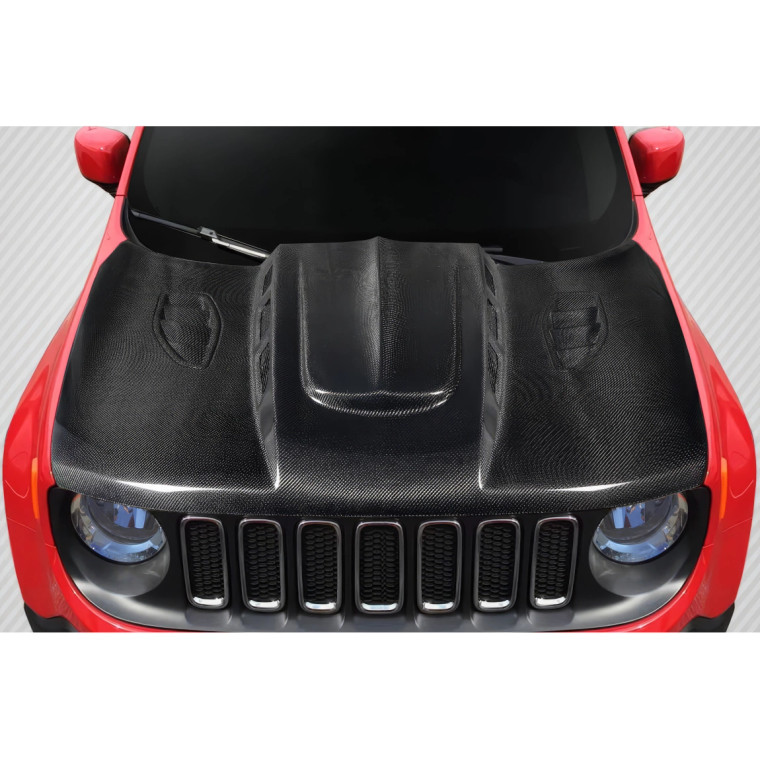 2015-2023 Jeep Renegade Carbon Creations Thermal Hood -1 Piece - image 1